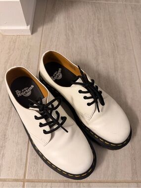 Dr. Martens White Leather Oxfords